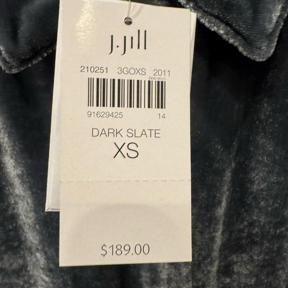 NWT J Jill Velvet Button Down Shirt - Picture 3 of 8